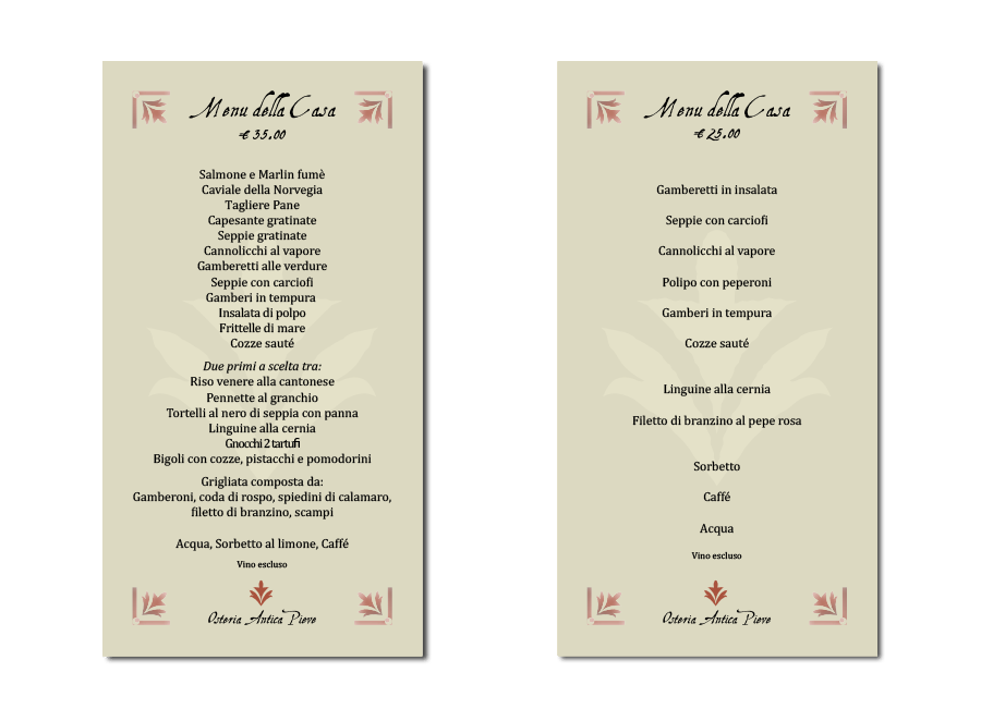 Menu Di Natale Brescia.Osteria Antica Pieve Menu Della Casa